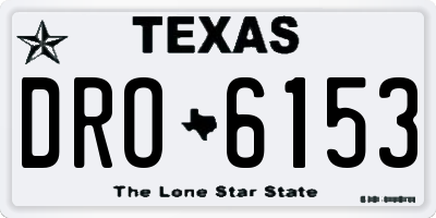 TX license plate DRO6153