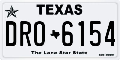 TX license plate DRO6154