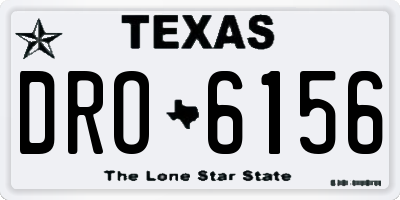 TX license plate DRO6156