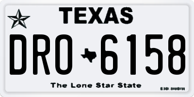 TX license plate DRO6158
