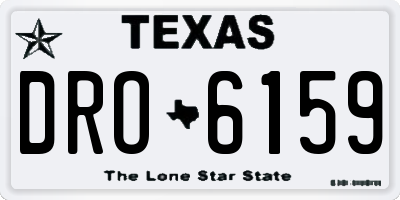 TX license plate DRO6159
