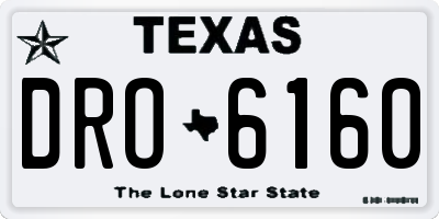 TX license plate DRO6160