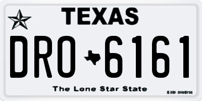 TX license plate DRO6161