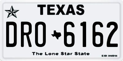 TX license plate DRO6162