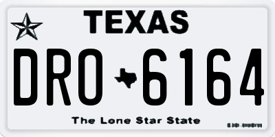 TX license plate DRO6164