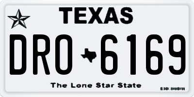 TX license plate DRO6169