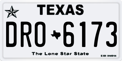 TX license plate DRO6173