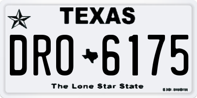 TX license plate DRO6175