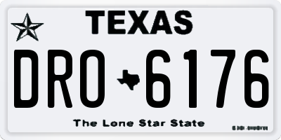TX license plate DRO6176