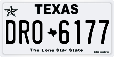 TX license plate DRO6177