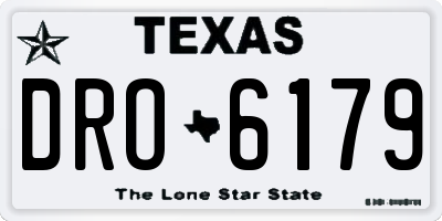 TX license plate DRO6179