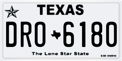 TX license plate DRO6180