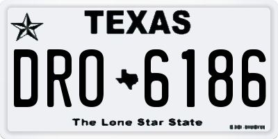 TX license plate DRO6186