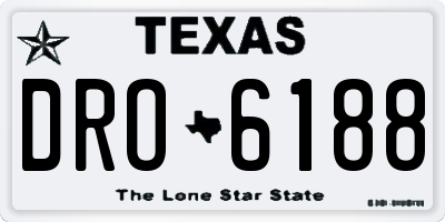 TX license plate DRO6188