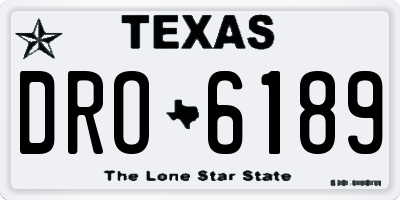 TX license plate DRO6189