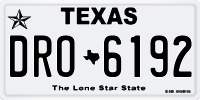 TX license plate DRO6192