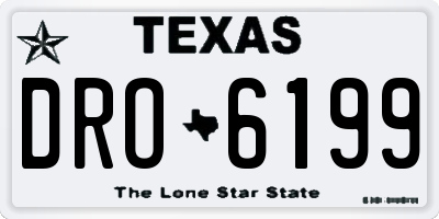 TX license plate DRO6199