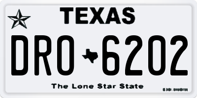 TX license plate DRO6202