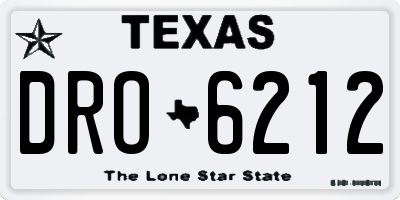 TX license plate DRO6212