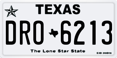 TX license plate DRO6213
