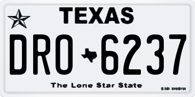 TX license plate DRO6237