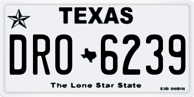 TX license plate DRO6239