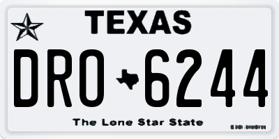 TX license plate DRO6244