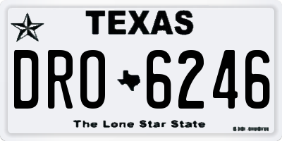 TX license plate DRO6246