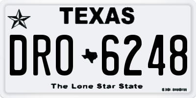 TX license plate DRO6248