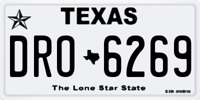 TX license plate DRO6269