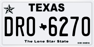 TX license plate DRO6270