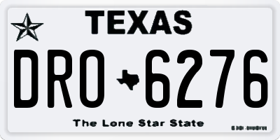 TX license plate DRO6276