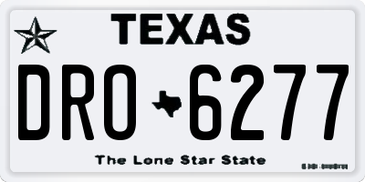 TX license plate DRO6277