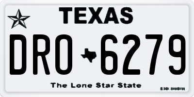 TX license plate DRO6279