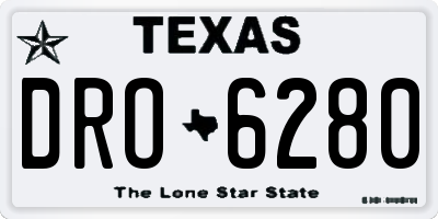 TX license plate DRO6280