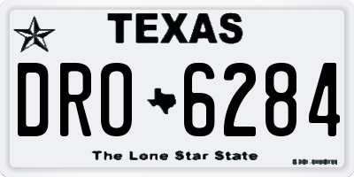TX license plate DRO6284