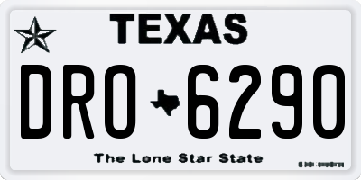 TX license plate DRO6290