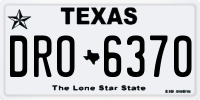 TX license plate DRO6370