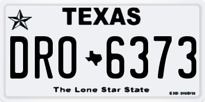 TX license plate DRO6373
