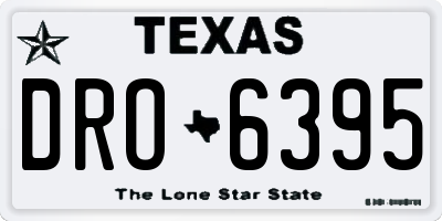 TX license plate DRO6395