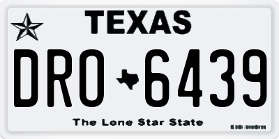 TX license plate DRO6439