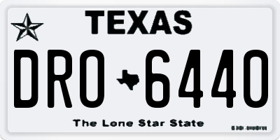 TX license plate DRO6440