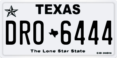 TX license plate DRO6444