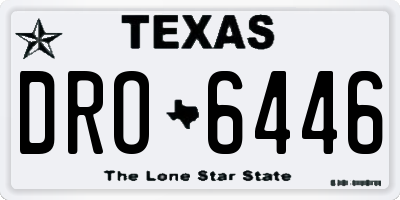 TX license plate DRO6446
