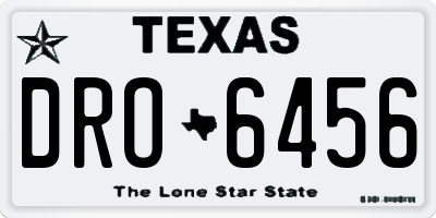 TX license plate DRO6456