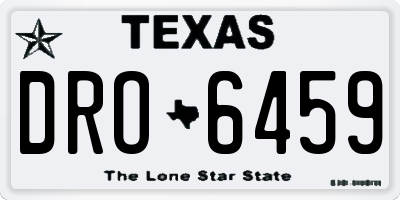TX license plate DRO6459