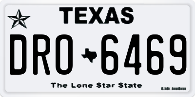 TX license plate DRO6469