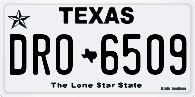 TX license plate DRO6509