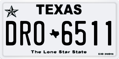 TX license plate DRO6511
