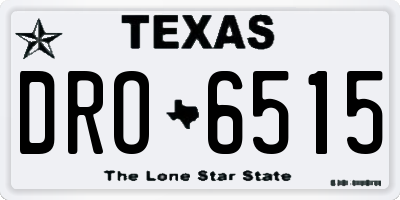 TX license plate DRO6515